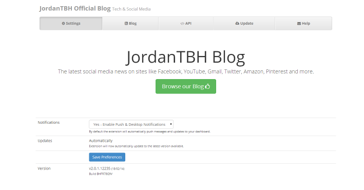 JordanTBH Blog Extension