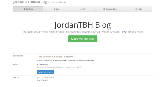 JordanTBH Blog Extension - Update for Chrome